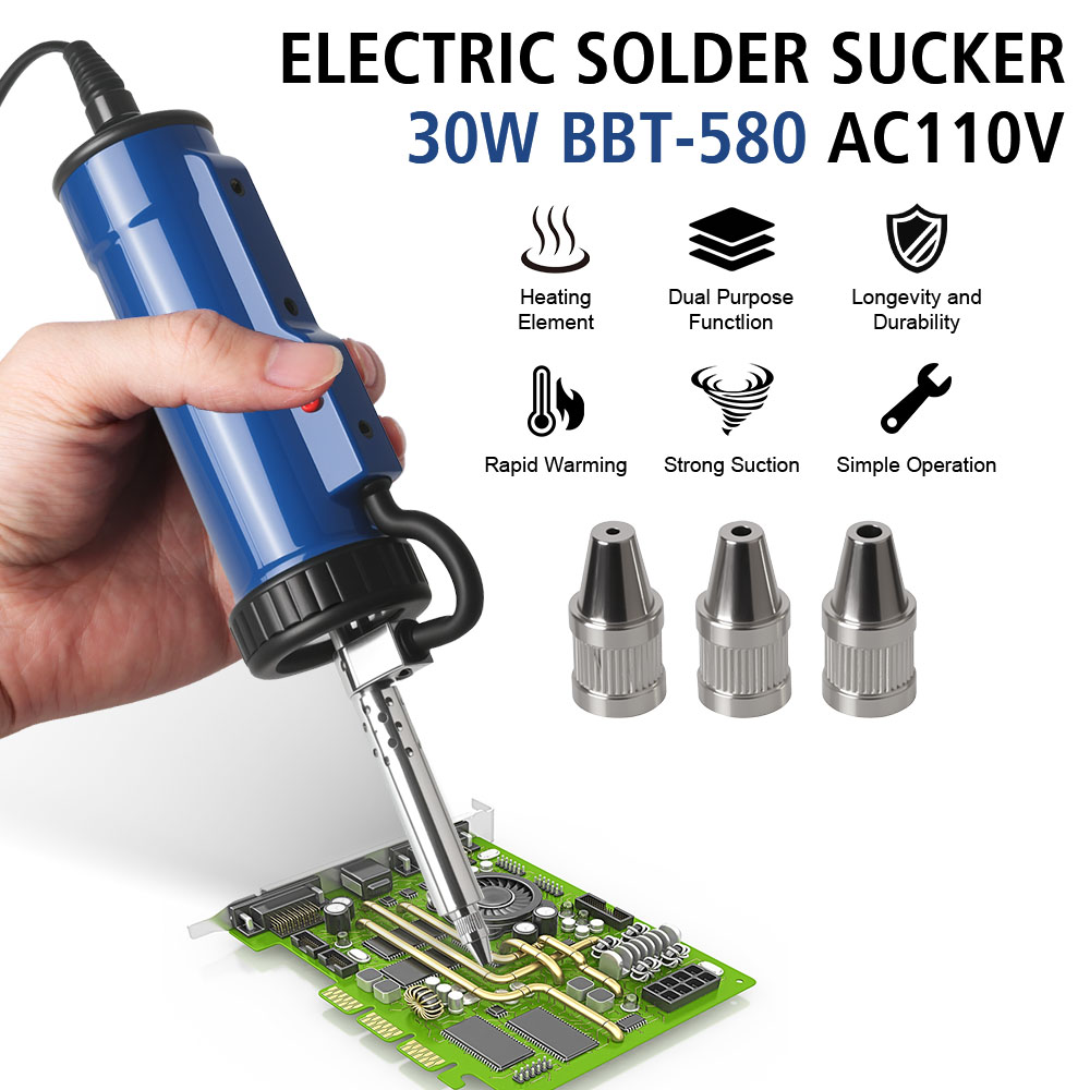 إزالة المضخة مع 3 فوهة شفط ADT - مراجعة Desoldering Pump Electric Vacuum Station وسعره