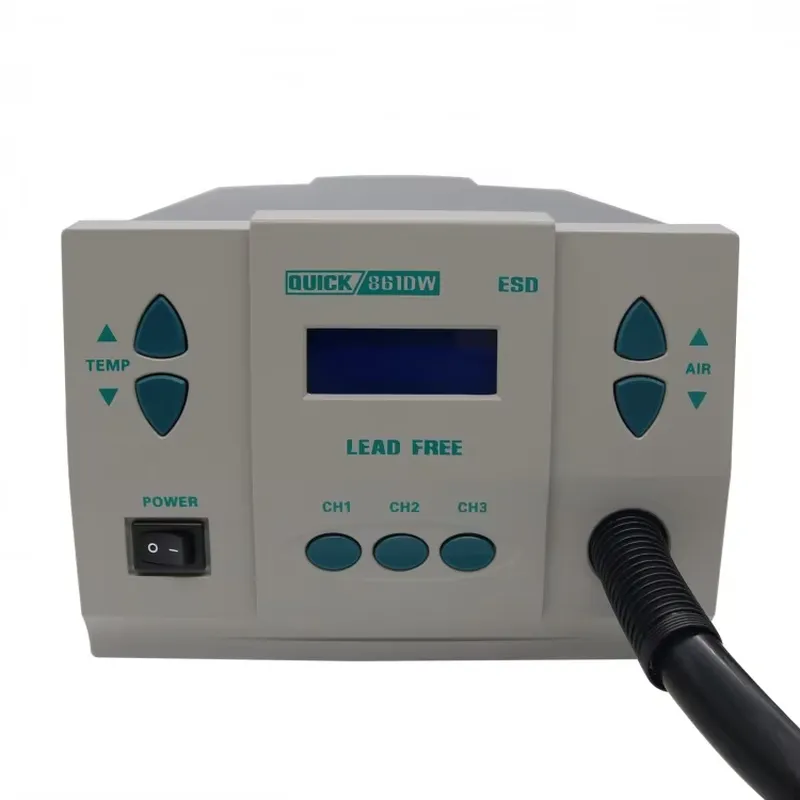محطة إعادة اللحام الرقمية 861D - مراجعة Hot Air Rework Station 861Dw وسعره